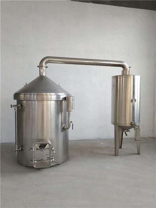 诸城酒庄酿酒设备榆林不锈钢自酿红酒蒸馏锅专业设备